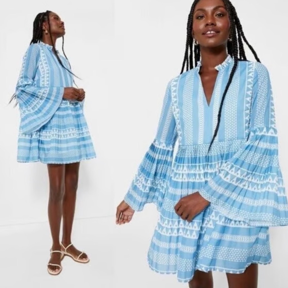 Tuckernuck Blue and White Blaine Mini Dress NWT size XL